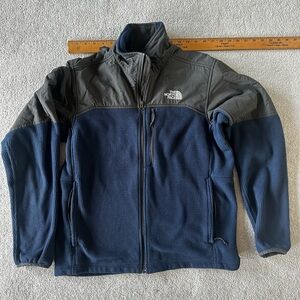 The North Face Men’s Navy Gray Full Zip Fleece Jacket Size M